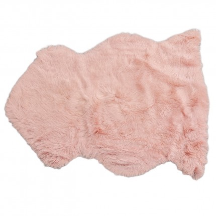 Peau de mouton Heidi rose 85x60cm Kare Design
