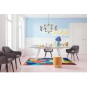 Tabouret Cherry ocre et laiton Kare Design