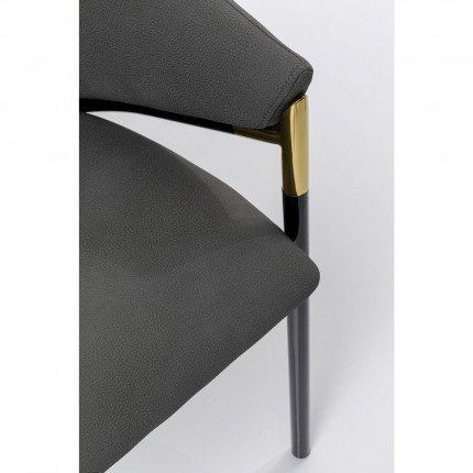 Chaise avec accoudoirs Boulevard grise Kare Design