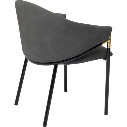 Chaise avec accoudoirs Boulevard grise Kare Design