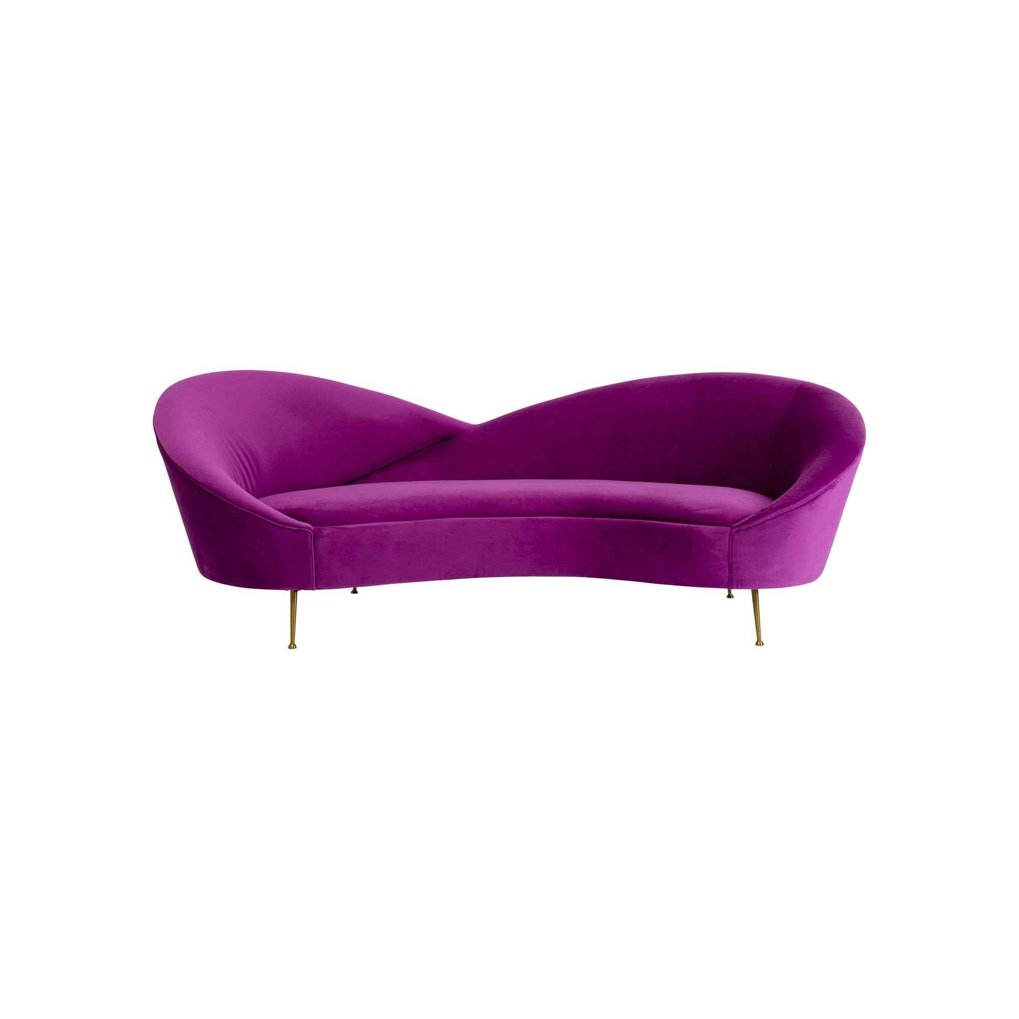 Canapé Night Fever 3 places velours violet Kare Design