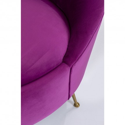 Canapé Night Fever 3 places velours violet Kare Design