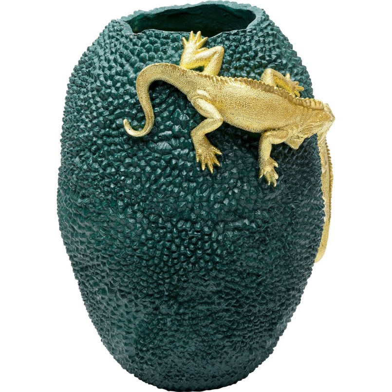 Vase Caméléons vert 39cm Kare Design