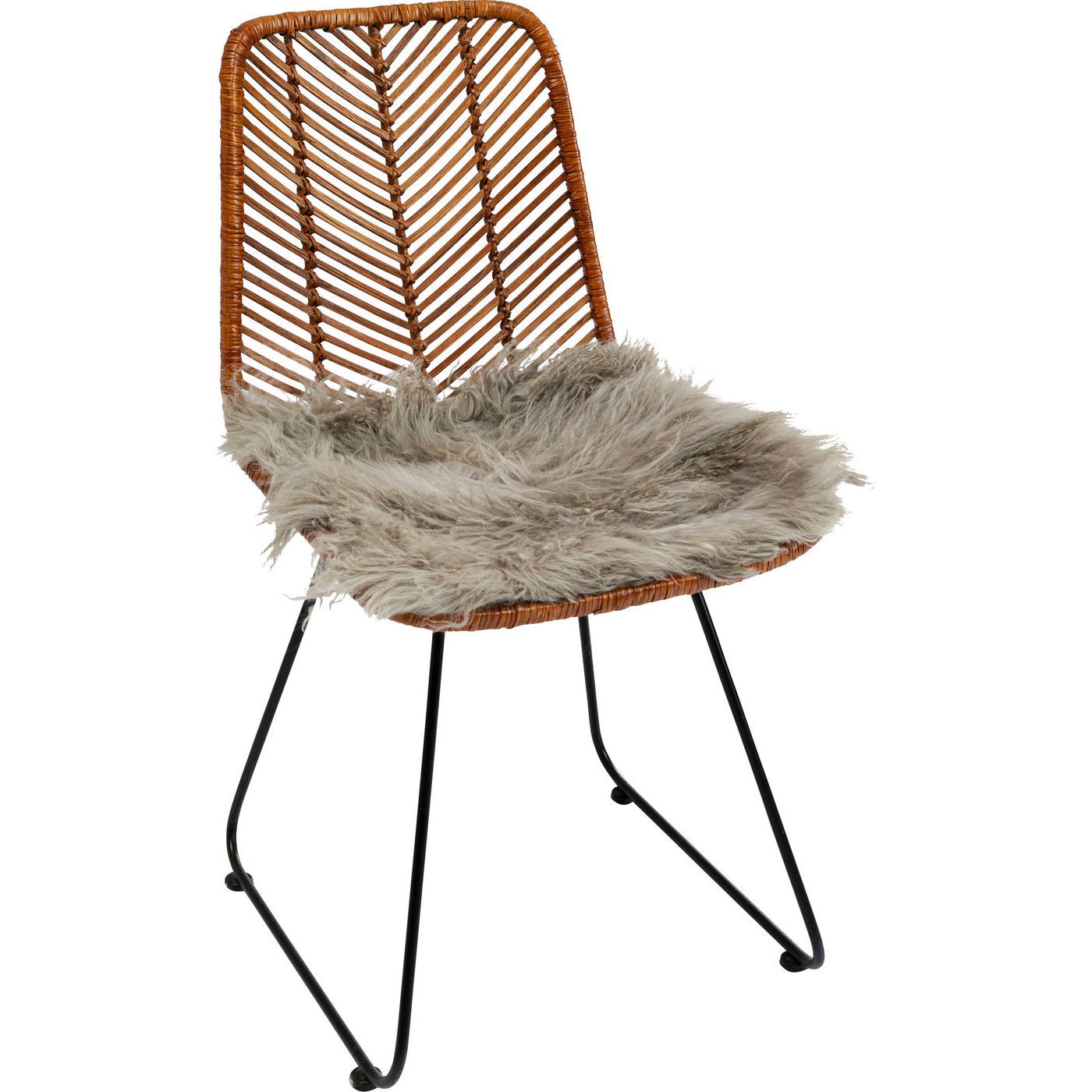 Galette de chaise Heidi grise 40x40cm Kare Design