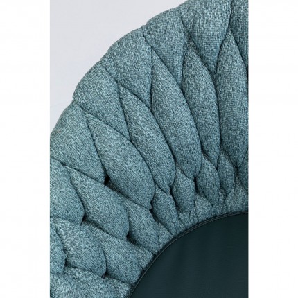 Chaise avec accoudoirs Knot bleu-vert Kare Design