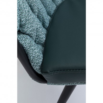 Chaise avec accoudoirs Knot bleu-vert Kare Design