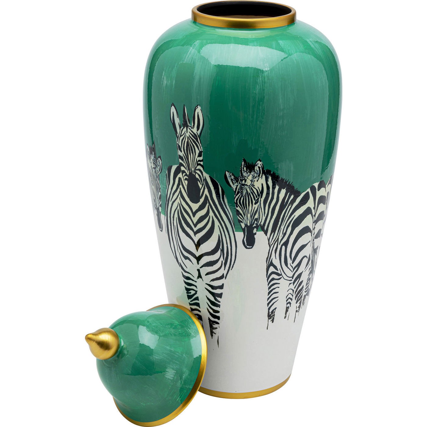 Boîte zèbre verte 63cm Kare Design