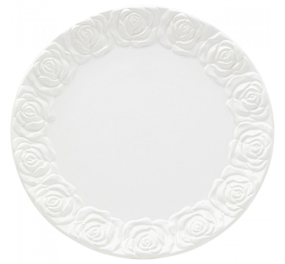 Plat Roses blanc 35cm Kare Design