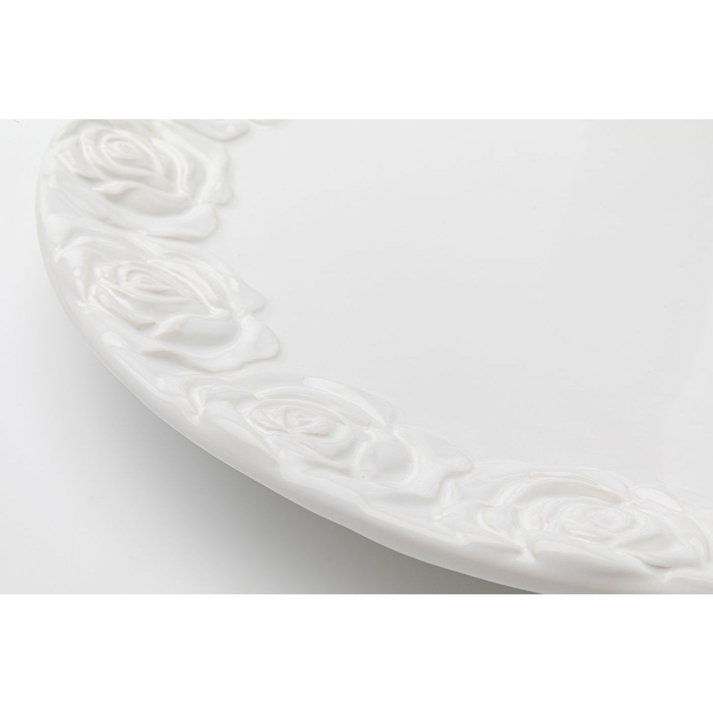 Assiettes Roses blanches 25cm set de 4 Kare Design