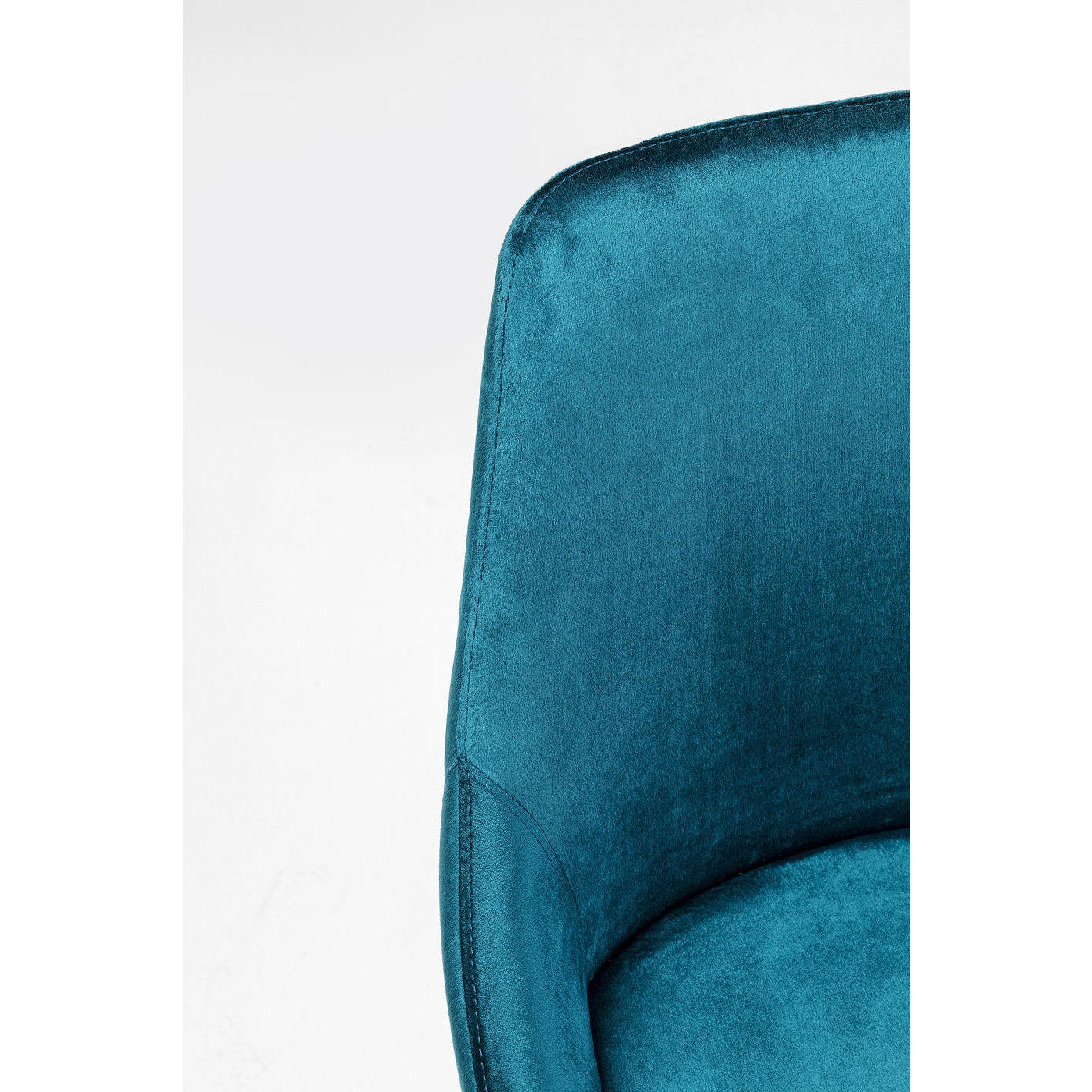 Chaise East Side velours bleu-vert Kare Design