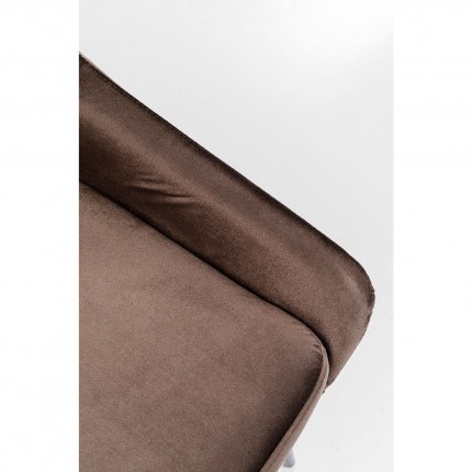 Chaise East Side velours marron Kare Design