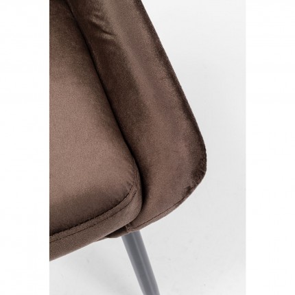 Chaise East Side velours marron Kare Design