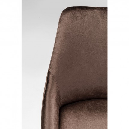 Chaise East Side velours marron Kare Design