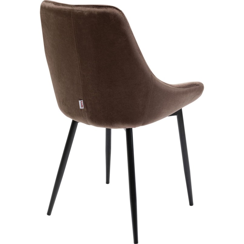 Chaise East Side velours marron Kare Design