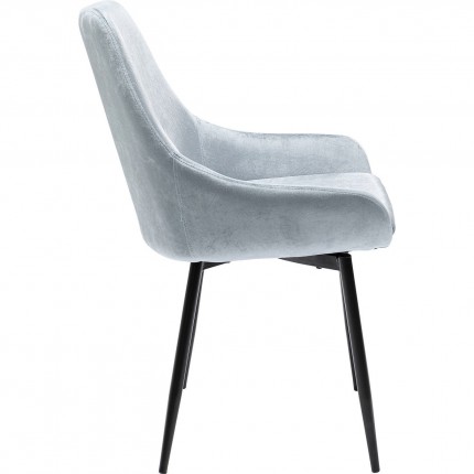 Chaise East Side velours gris Kare Design