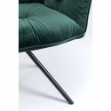 Chaise avec accoudoirs Mila velours vert Kare Design