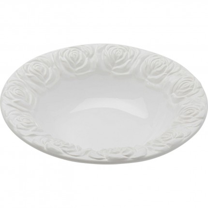 Plat creux Roses blanc 28cm Kare Design