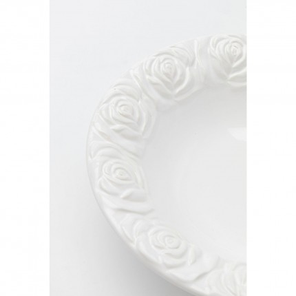 Plat creux Roses blanc 28cm Kare Design