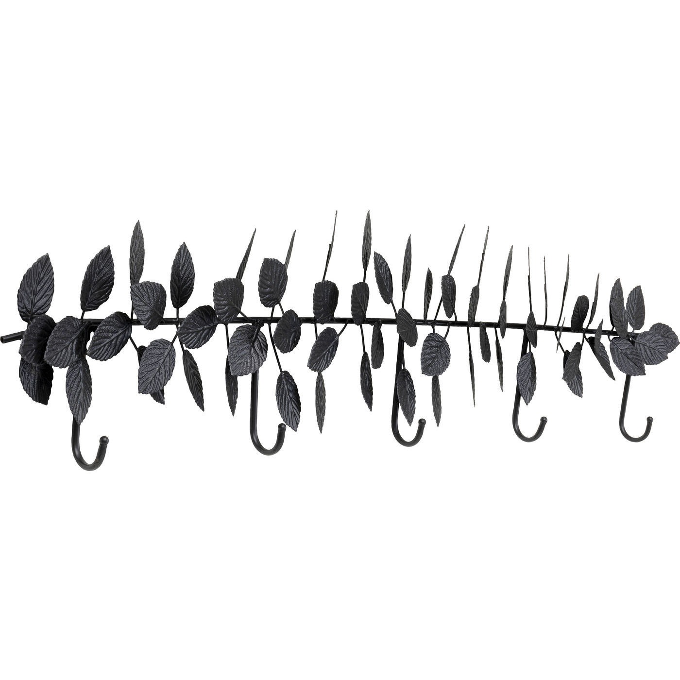 Portemanteau mural feuilles noires 91cm Kare Design