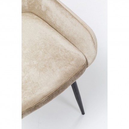 Chaise East Side velours beige 52cm Kare Design