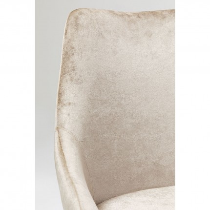 Chaise East Side velours beige 52cm Kare Design