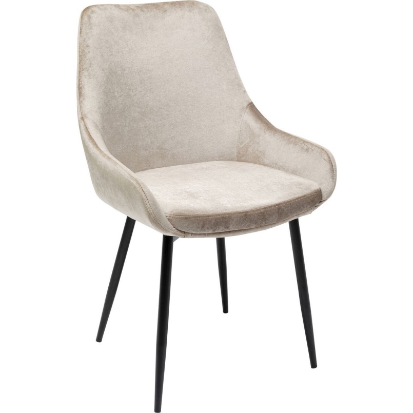 Chaise East Side velours beige XL Kare Design
