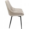 Chaise East Side velours beige XL Kare Design
