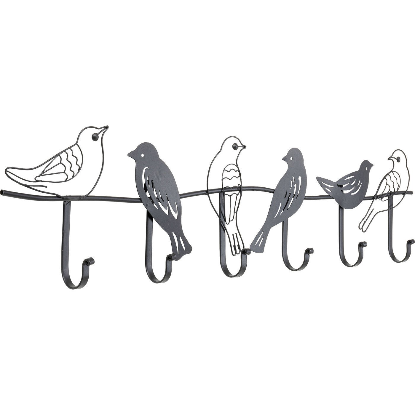 Portemanteau mural oiseaux 85cm Kare Design