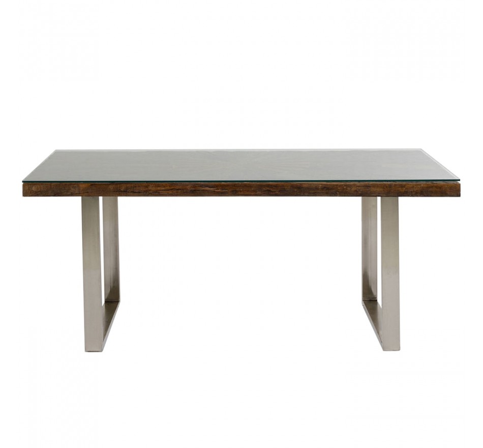 Table Conley pieds chromés 180x90cm Kare Design