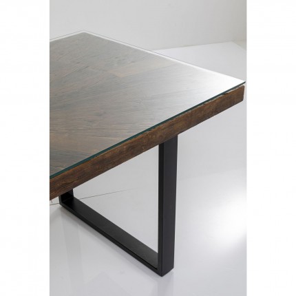 Table Conley 180x90cm pieds noirs Kare Design