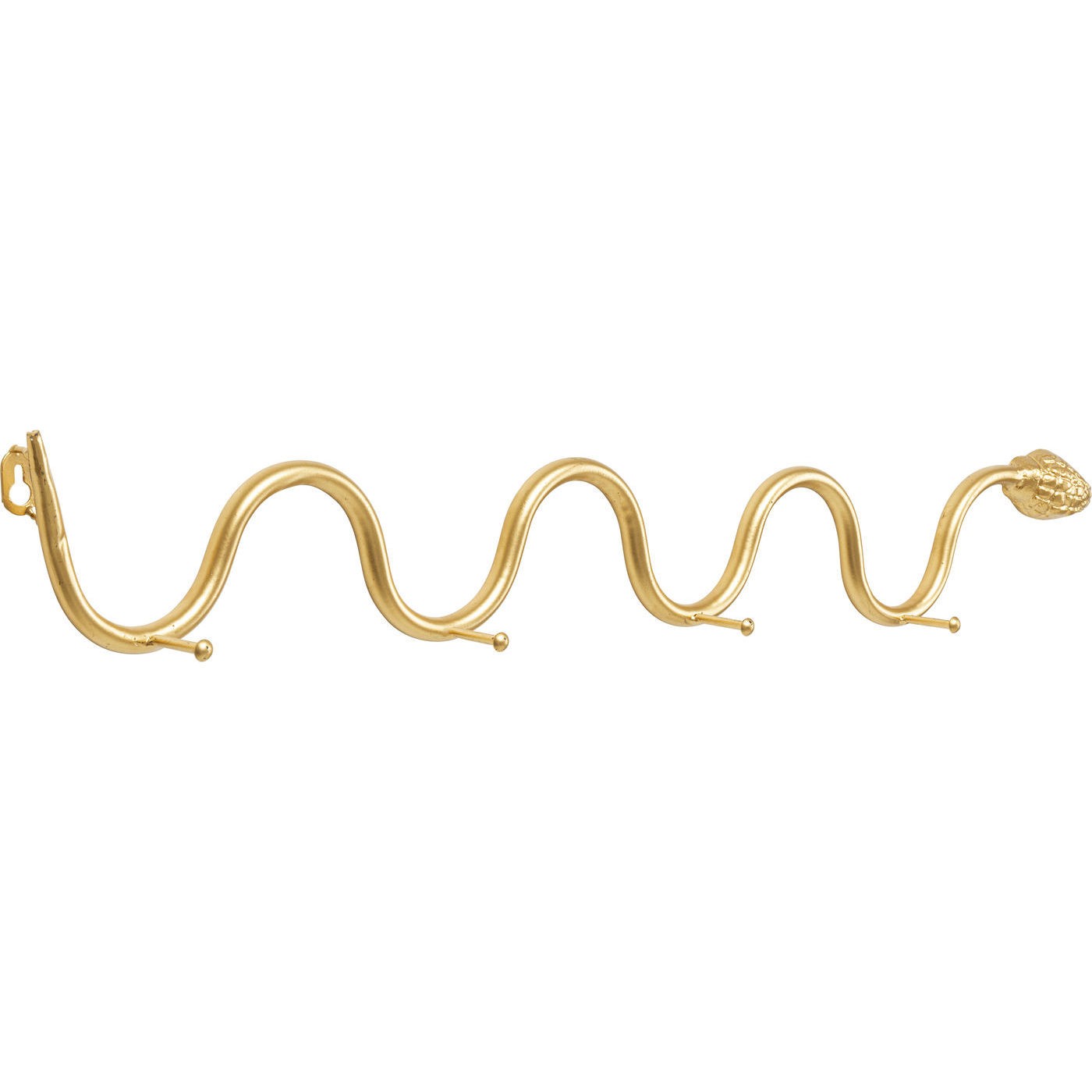 Portemanteau mural serpent doré 73cm Kare Design