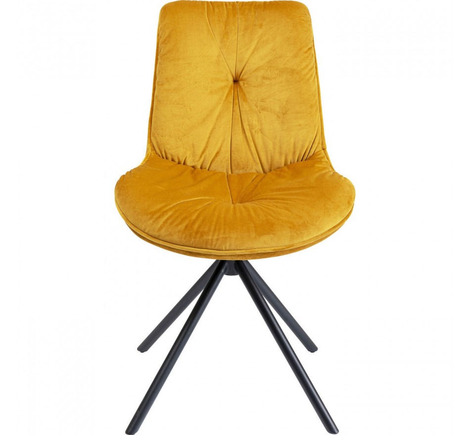 Chaise Mila velours jaune Kare Design
