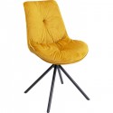 Chaise Mila velours jaune Kare Design