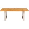 Table Symphony chêne chrome 180x90cm Kare Design