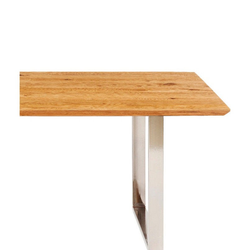 Table Symphony chêne chrome 180x90cm Kare Design
