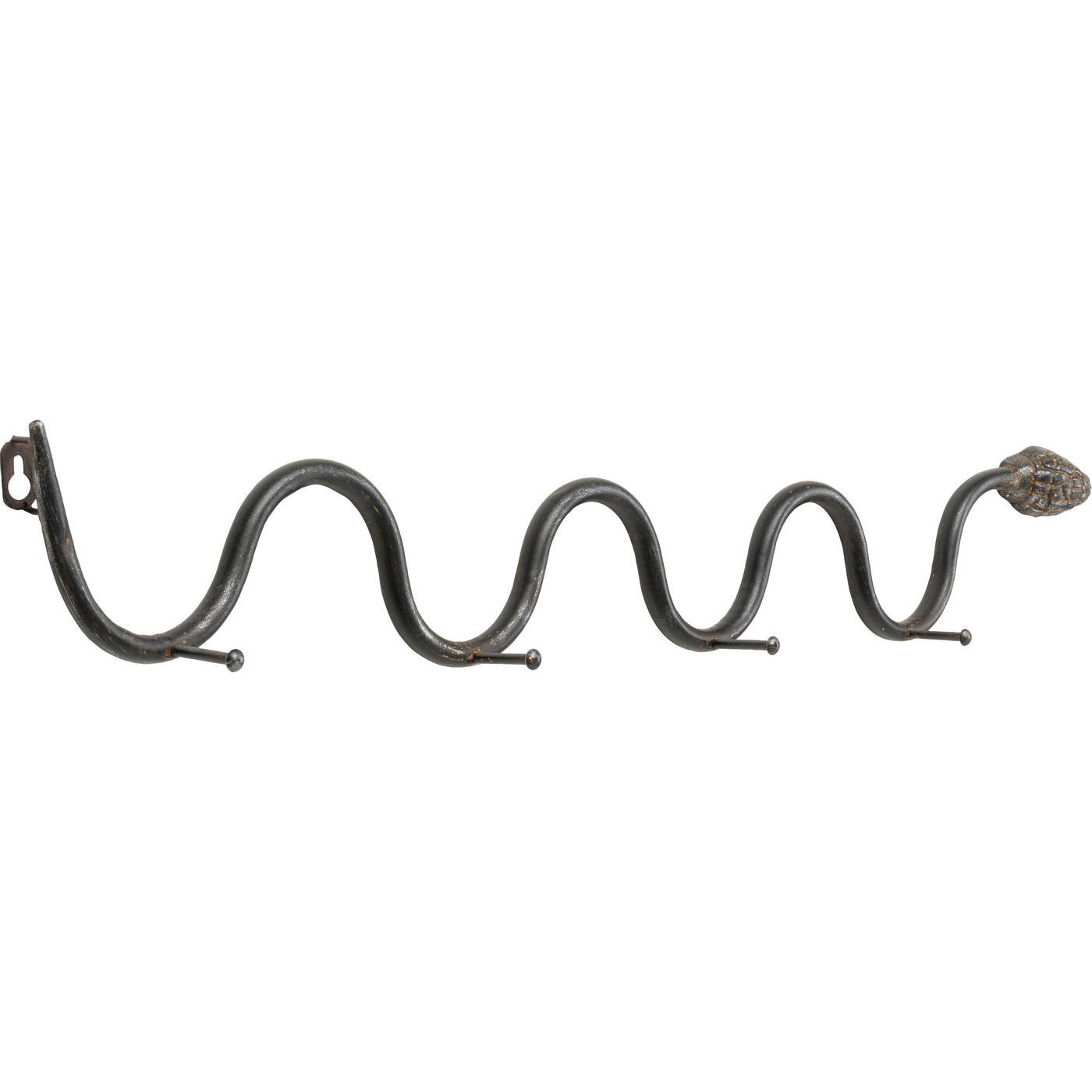 Portemanteau mural serpent noir 73cm Kare Design