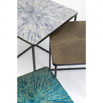 Tables d'appoint Ray carrées set de 3 Kare Design