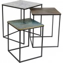 Tables d'appoint Ray carrées set de 3 Kare Design