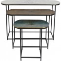 Tables d'appoint Ray ovales set de 3 Kare Design