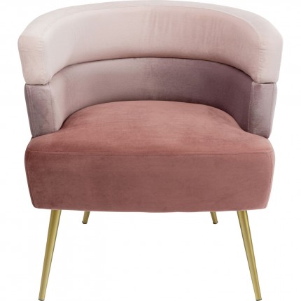 Fauteuil Sandwich velours rose Kare Design