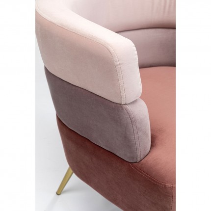 Fauteuil Sandwich velours rose Kare Design