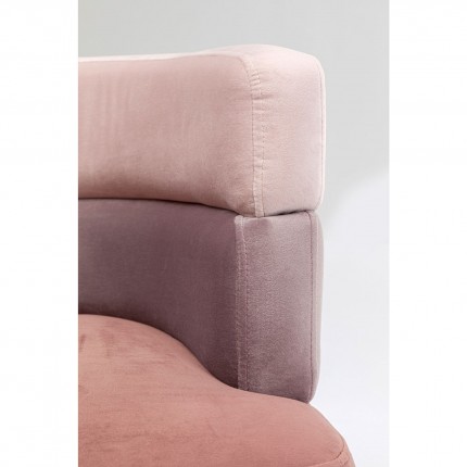 Fauteuil Sandwich velours rose Kare Design