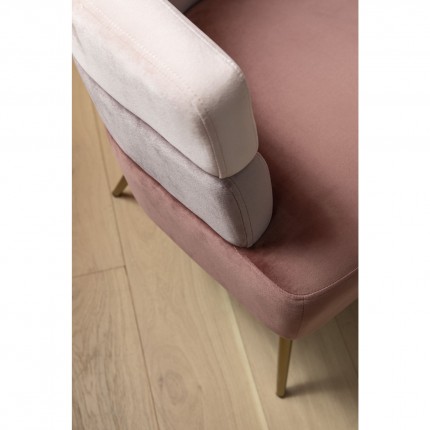 Fauteuil Sandwich velours rose Kare Design