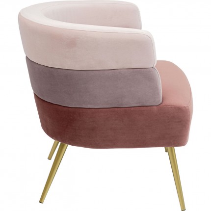 Fauteuil Sandwich velours rose Kare Design