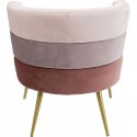 Fauteuil Sandwich velours rose Kare Design