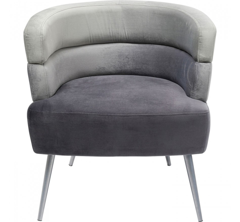 Armchair Sandwich velvelt grey Kare Design Armchair Sandwich velvelt grey Kare Design