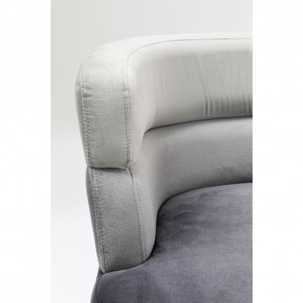 Fauteuil Sandwich velours gris Kare Design