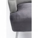 Fauteuil Sandwich velours gris Kare Design