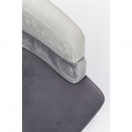 Fauteuil Sandwich velours gris Kare Design