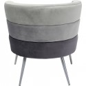 Fauteuil Sandwich velours gris Kare Design